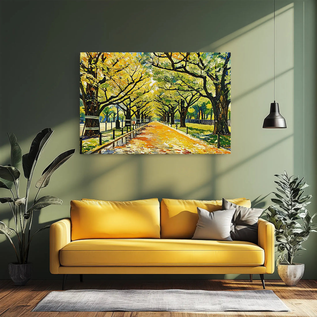 Autumn Tree-Lined Avenue Giclée Print 323002 Visual Wall Art AR3:2H Giclée Print