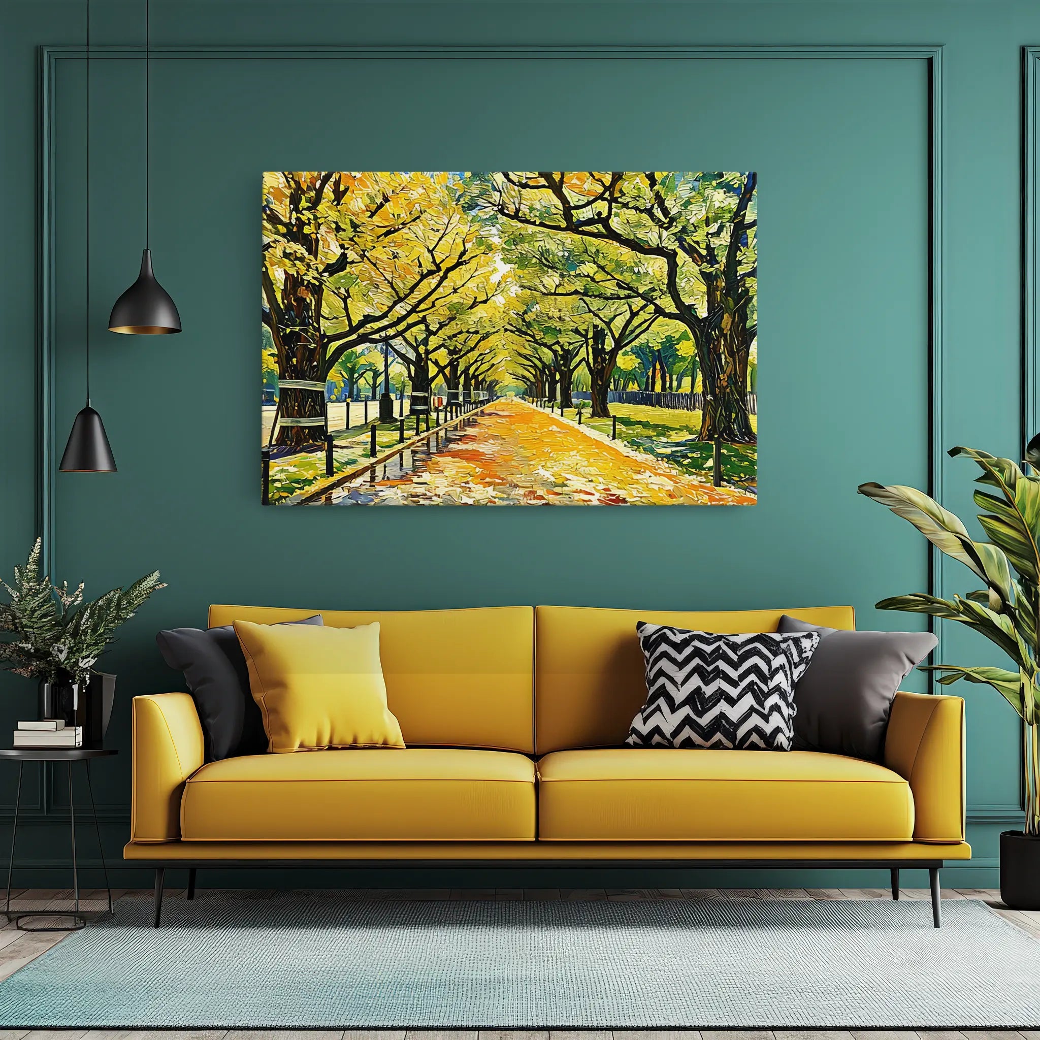 Autumn Tree-Lined Avenue Giclée Print 323002 Visual Wall Art AR3:2H Giclée Print