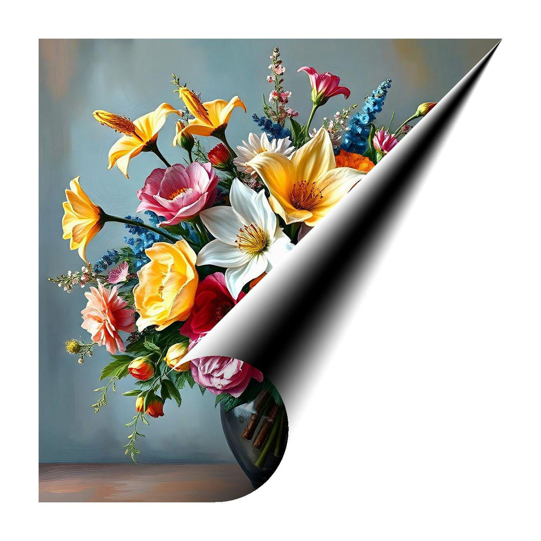 Vibrant Bouquet Of Flowers Still Life 11924 Visual Wall Art