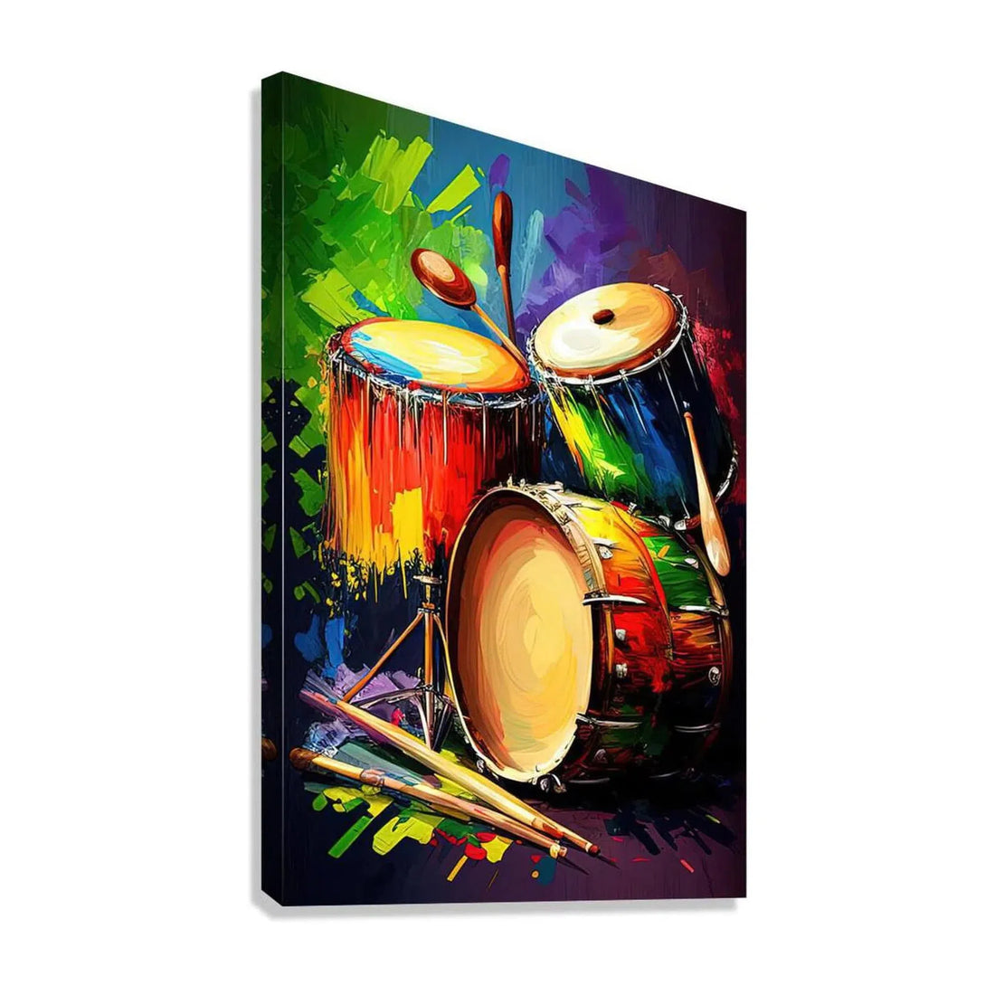 Babylon Drums, Percussion Art Print 23701 Giclée Stretched Canvas Print Visual Wall Art