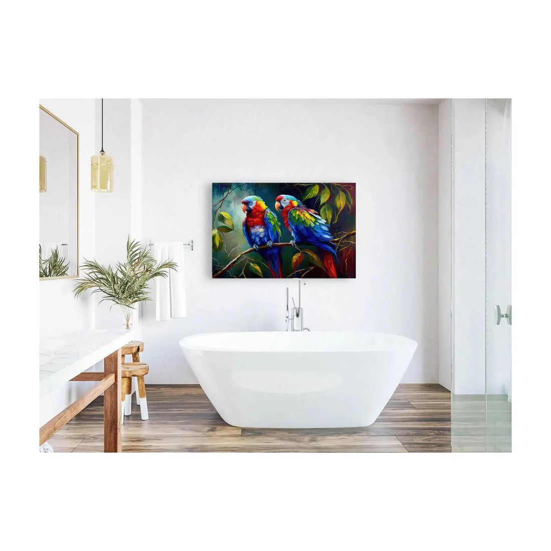 Barney And Ollie Parrots, Bird Art Print 32208 Visual Wall Art