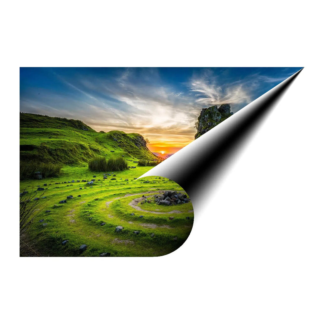 Sunset Spiral Landscape Giclée Print 32655 Visual Wall Art