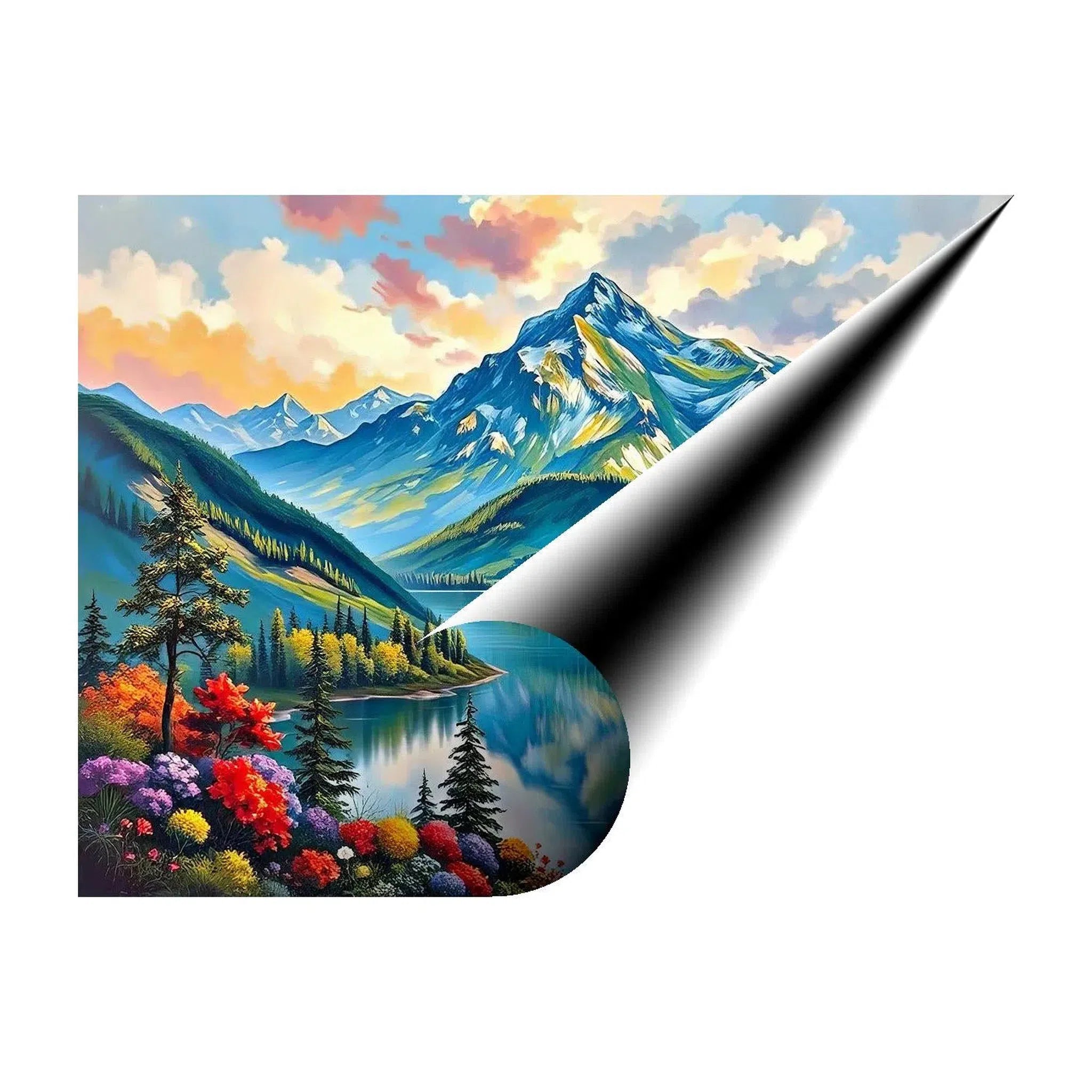 Beautiful Lake Landscape Nature Art Print 43705 Giclée Fine Art Matte Paper Print Visual Wall Art