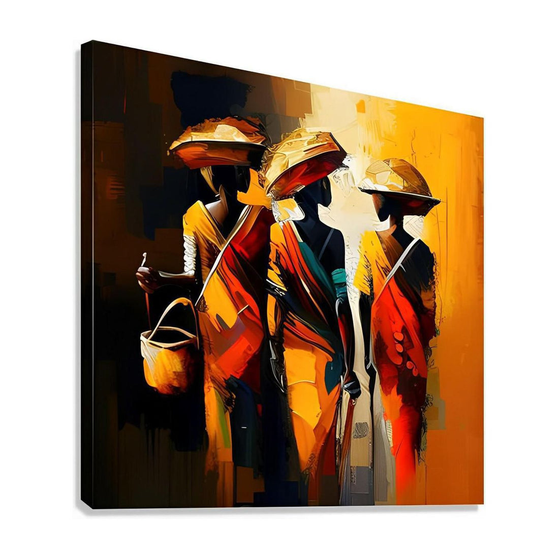 Beauty Of Forever, Ethnic Abstract Art Print 11132 Giclée Stretched Canvas Print Visual Wall Art