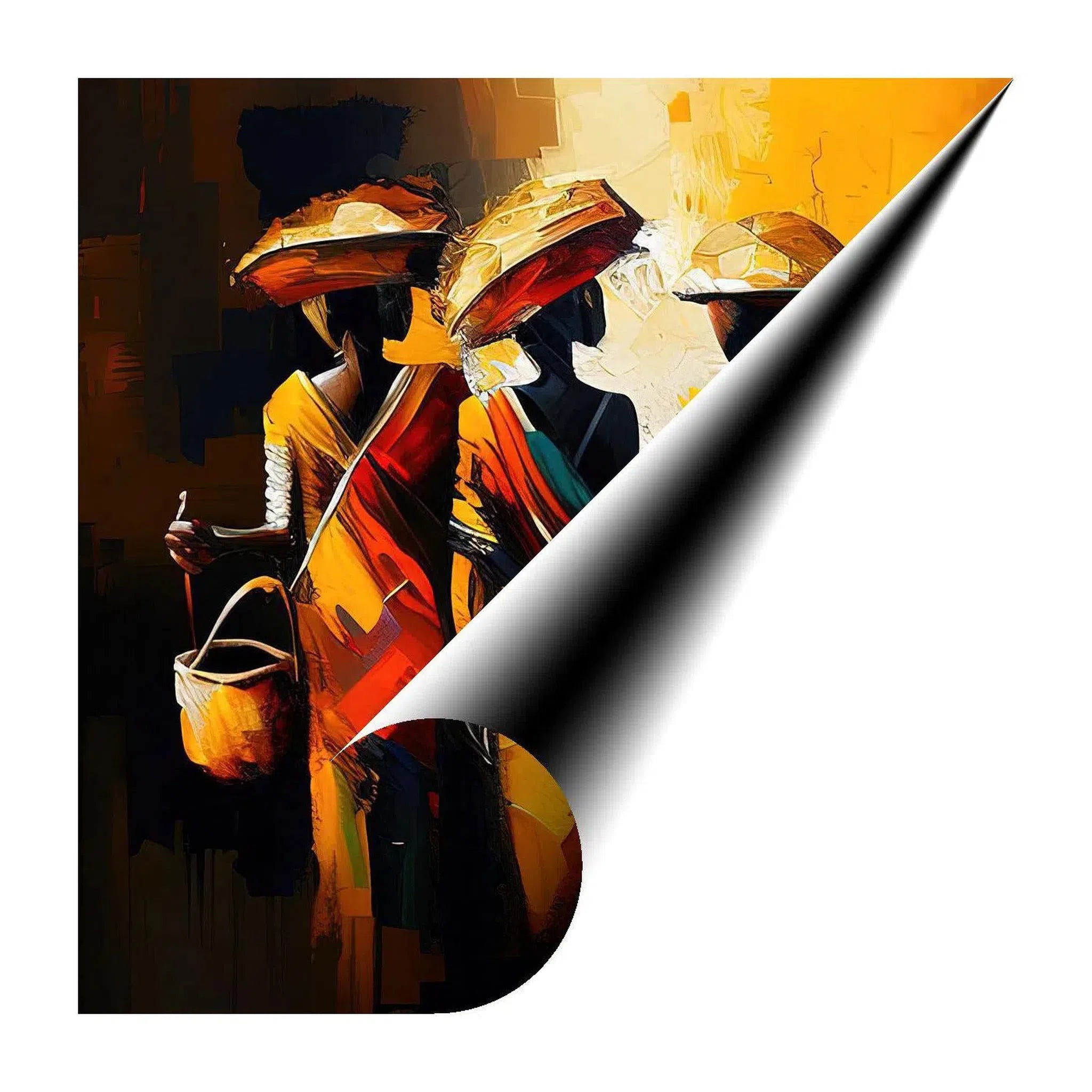 Beauty Of Forever, Ethnic Abstract Art Print 11132 Giclée Rolled Canvas Print Visual Wall Art