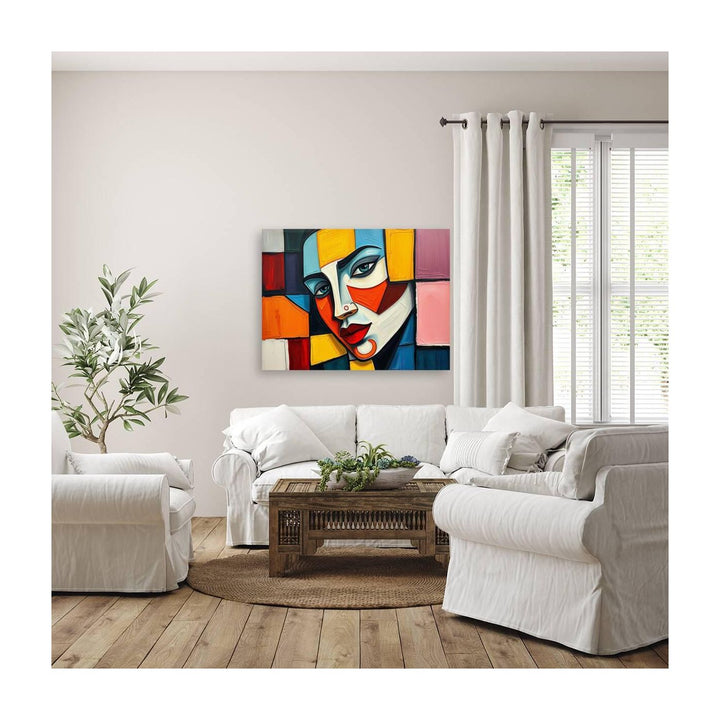 Behind Blocks, Abstract Art Print 43627 Visual Wall Art