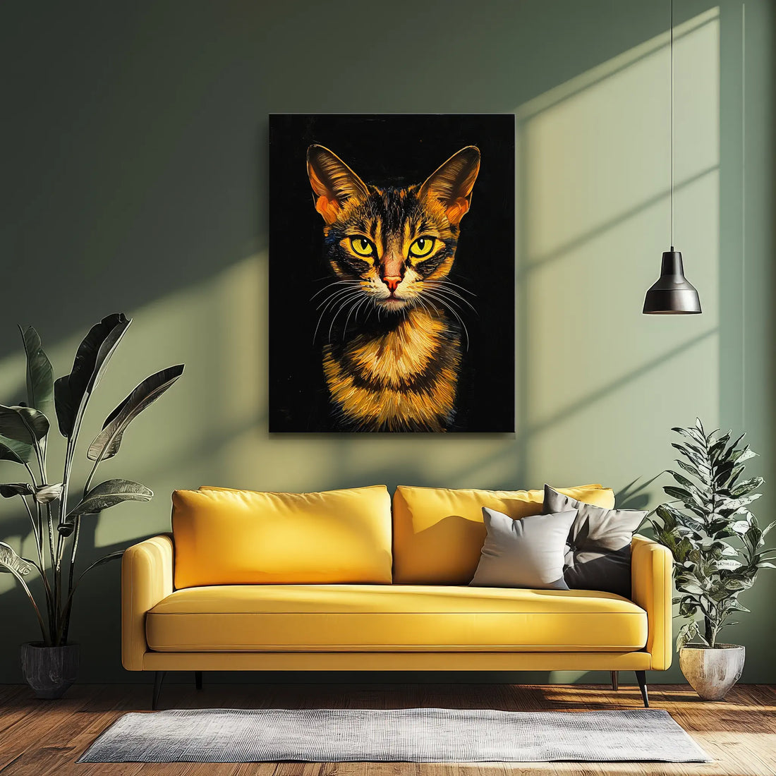 Bengal Cat Fierce Feline Stare Giclée Print 456006 Visual Wall Art AR3:4V-AR4:5V Giclée Print