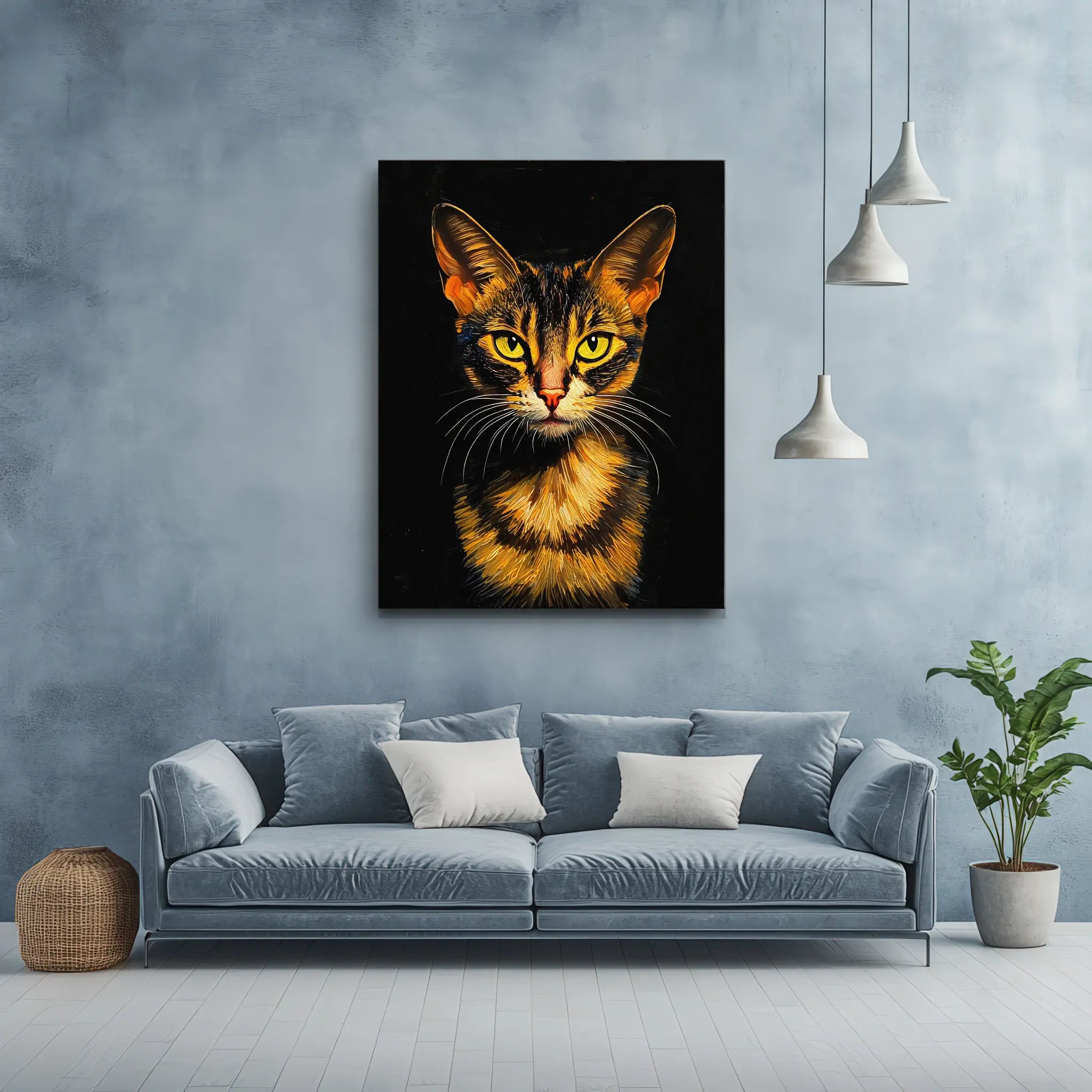 Bengal Cat Fierce Feline Stare Giclée Print 456006 Visual Wall Art AR3:4V-AR4:5V Giclée Print