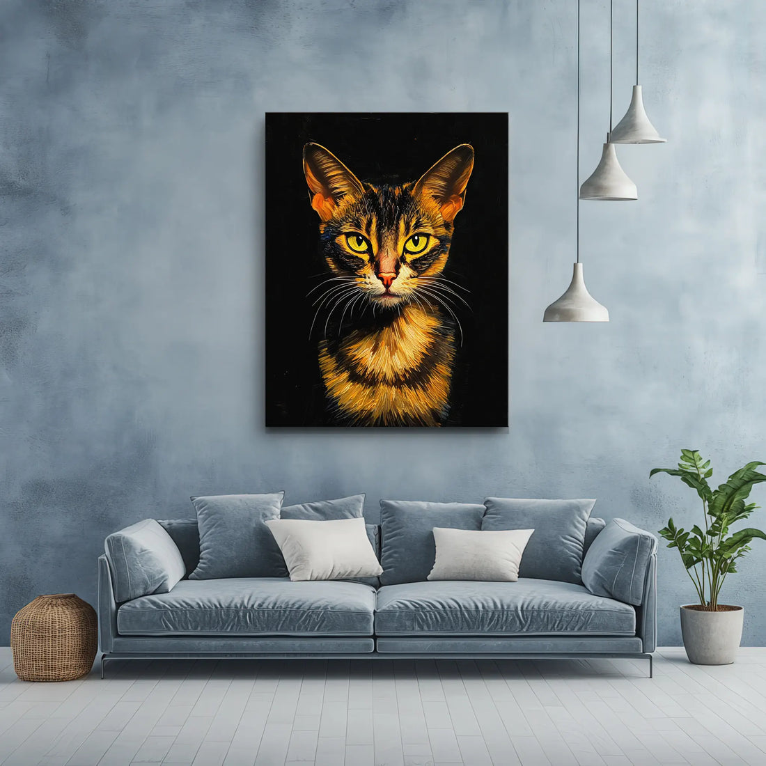 Bengal Cat Fierce Feline Stare Giclée Print 456006 Visual Wall Art AR3:4V-AR4:5V Giclée Print
