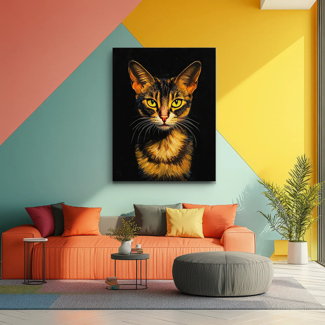 Bengal Cat Fierce Feline Stare Giclée Print 456006 Visual Wall Art AR3:4V-AR4:5V Giclée Print