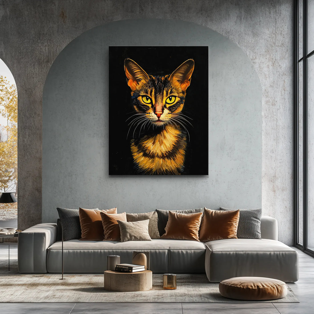 Bengal Cat Fierce Feline Stare Giclée Print 456006 Visual Wall Art AR3:4V-AR4:5V Giclée Print