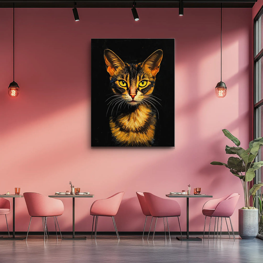 Bengal Cat Fierce Feline Stare Giclée Print 456006 Visual Wall Art AR3:4V-AR4:5V Giclée Print