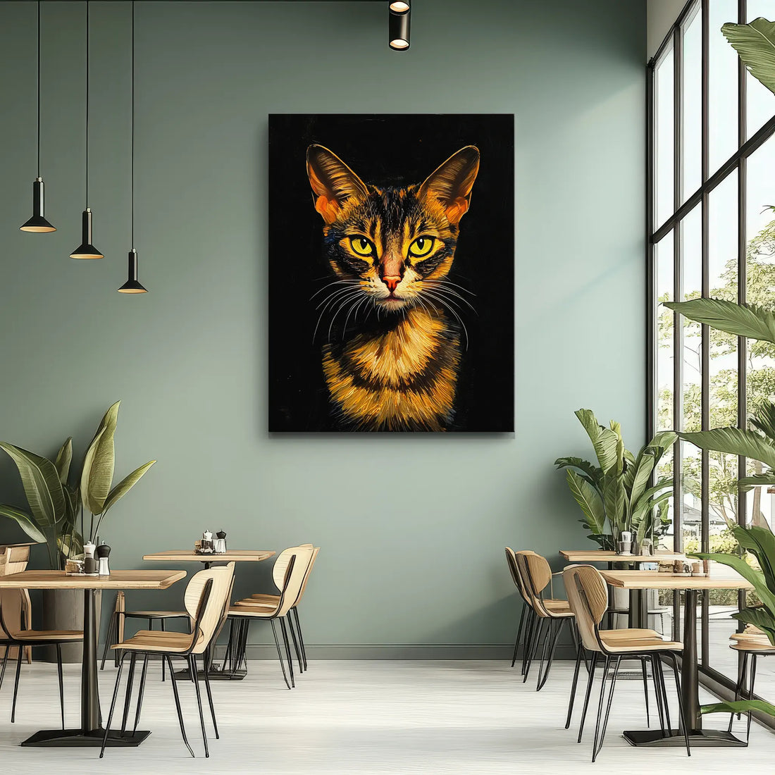 Bengal Cat Fierce Feline Stare Giclée Print 456006 Visual Wall Art AR3:4V-AR4:5V Giclée Print
