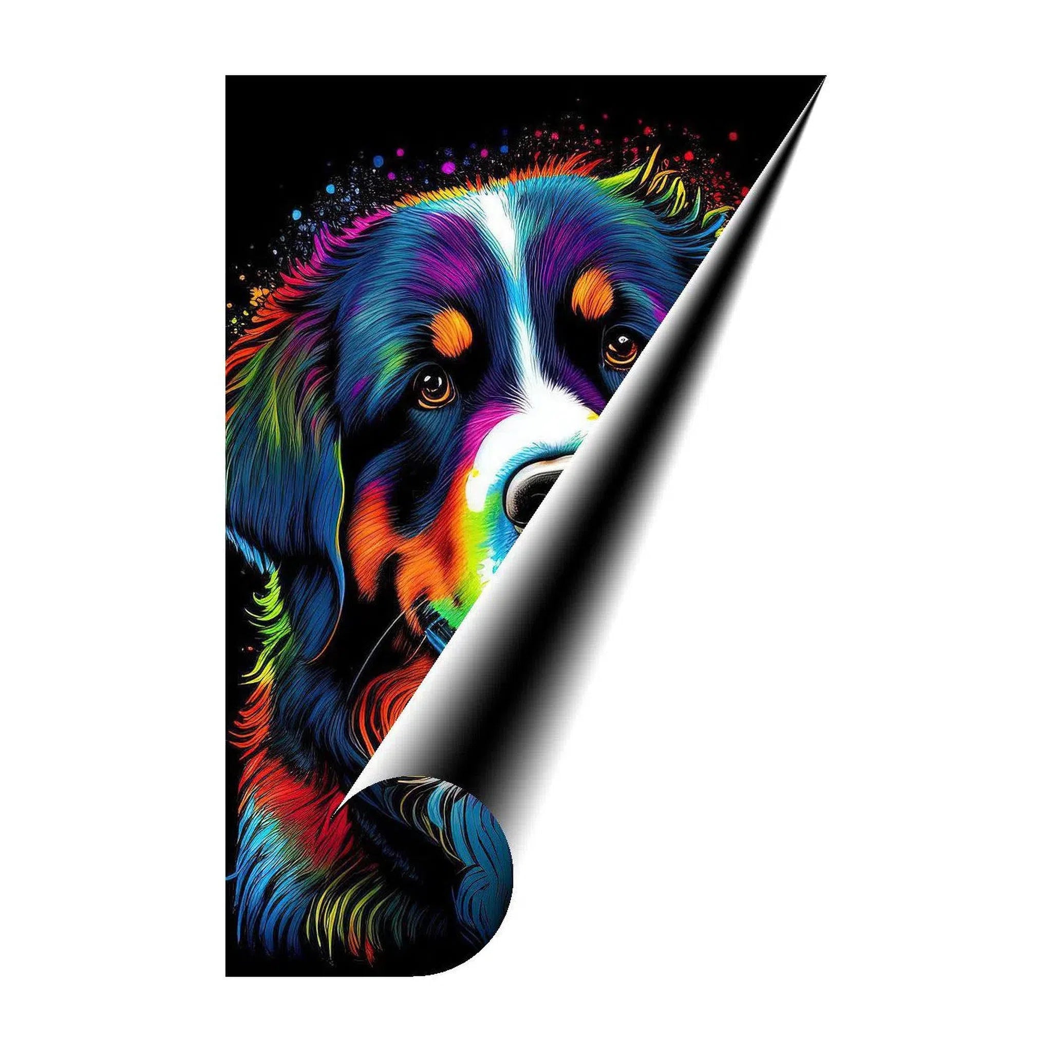 Bernese Mountain Dog, Pet Portrait Print 23700 Giclée Rolled Canvas Print Visual Wall Art