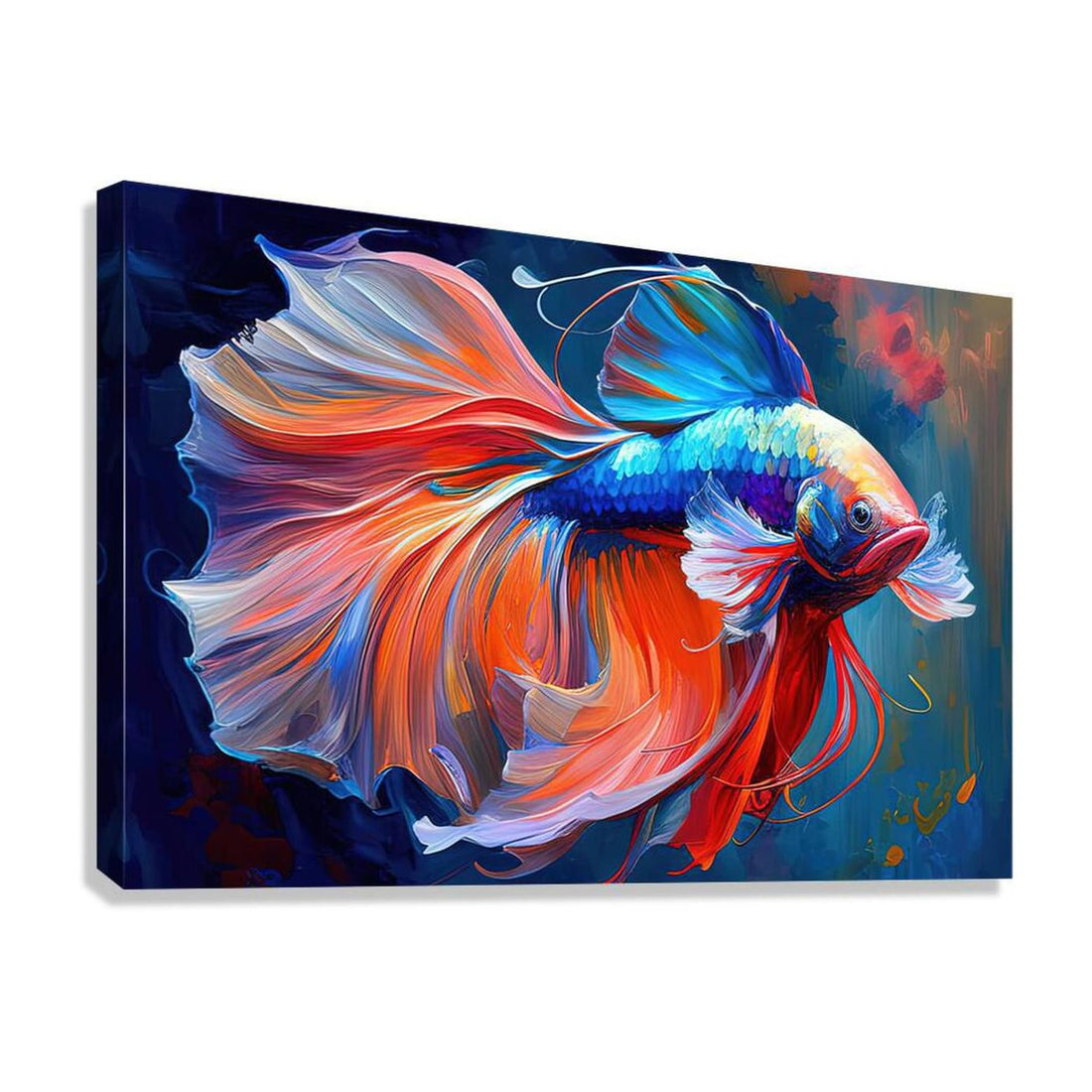 Betta Siamese Fighting Fish, Fish Art Print 32106 Giclée Stretched Canvas Print Visual Wall Art