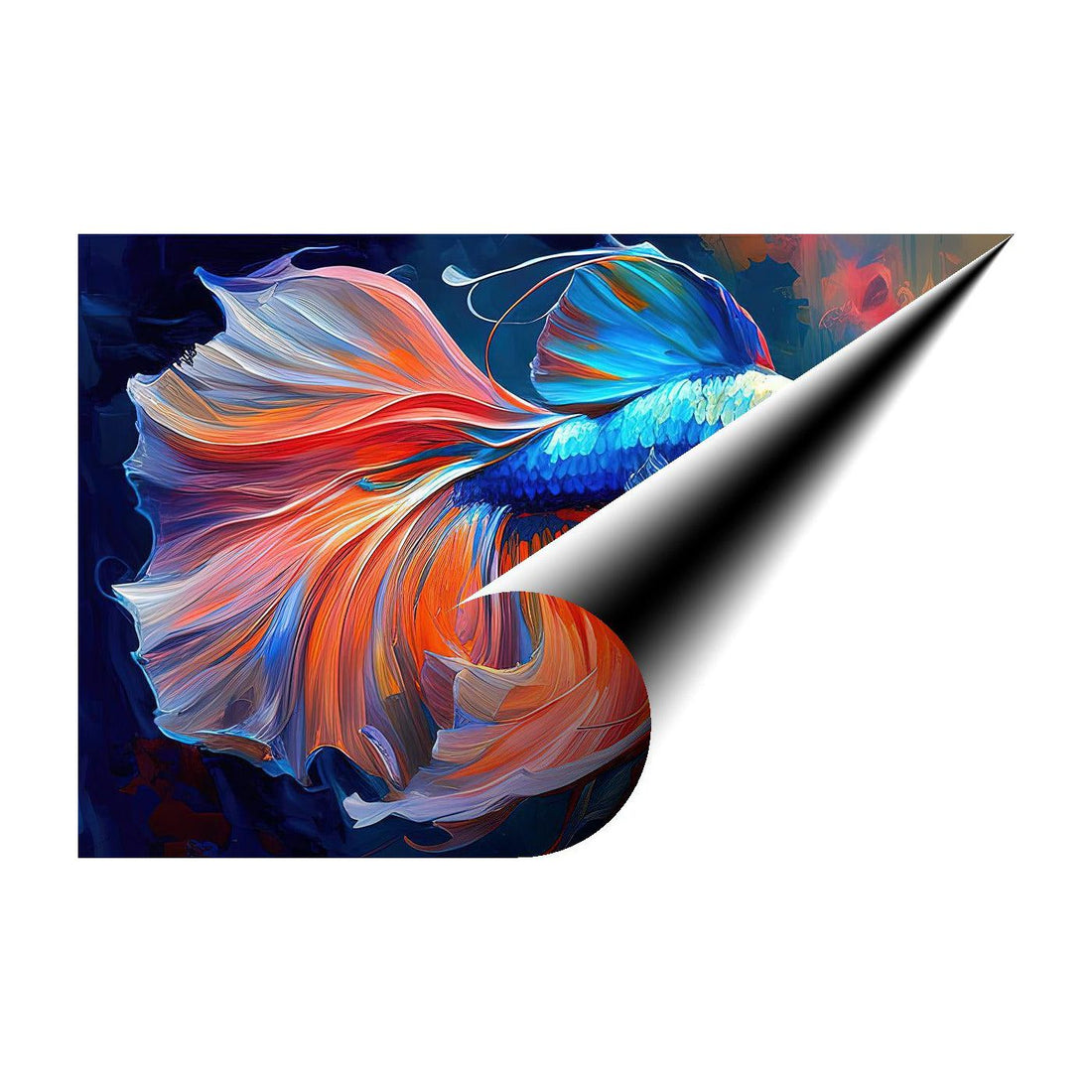 Betta Siamese Fighting Fish, Fish Art Print 32106 Giclee Rolled Canvas Print Visual Wall Art