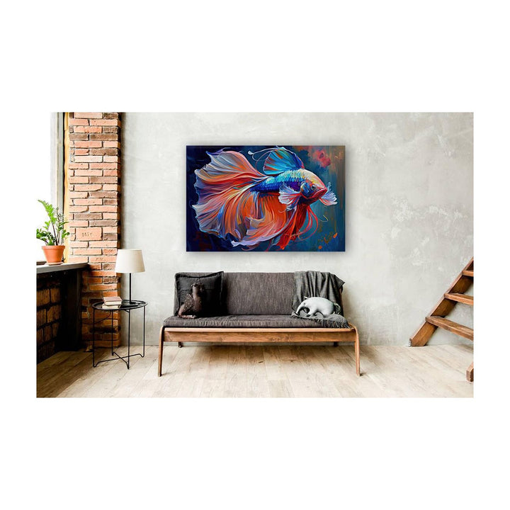 Betta Siamese Fighting Fish, Fish Art Print 32106 Visual Wall Art