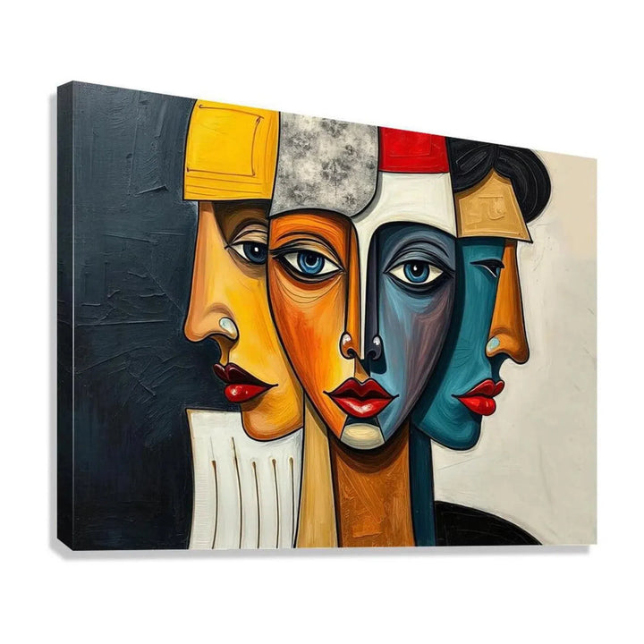 Between The Two, Abstract Art Print 43646 Giclée Stretched Canvas Print Visual Wall Art