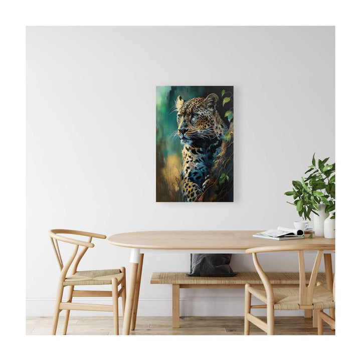 Big Cat Leopard Sitting, Animal Art Print 23802 Visual Wall Art