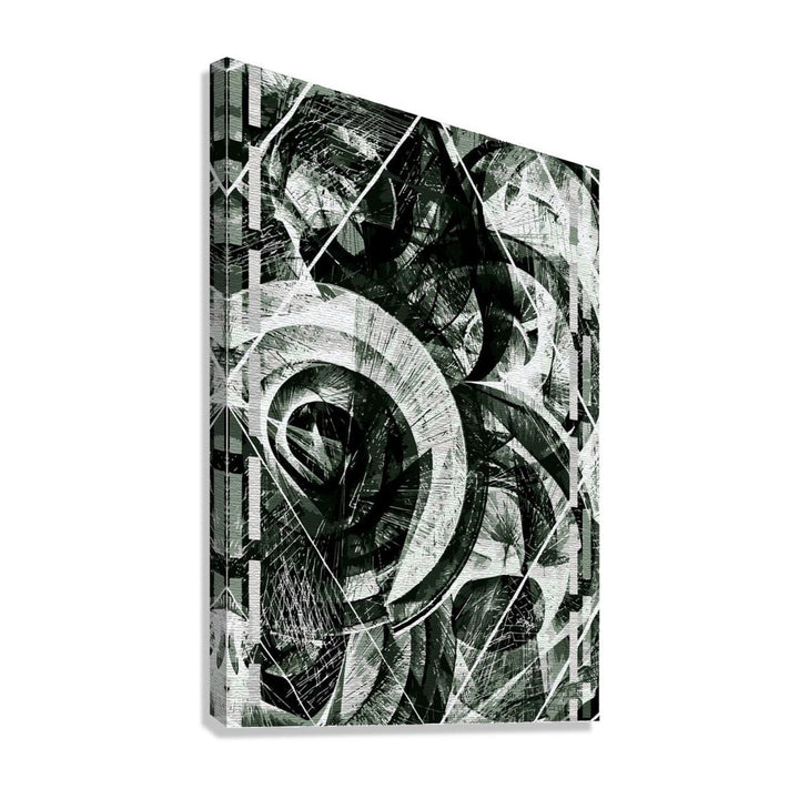 Black And White Abstract Art Print 23116 Giclée Stretched Canvas Print Visual Wall Art