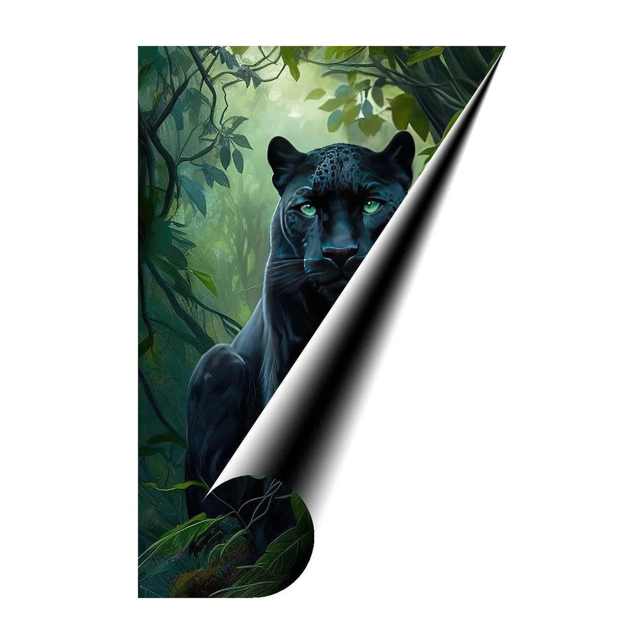 Black-Coated Leopards, Animal Art Print 23300 Giclée Rolled Canvas Print Visual Wall Art