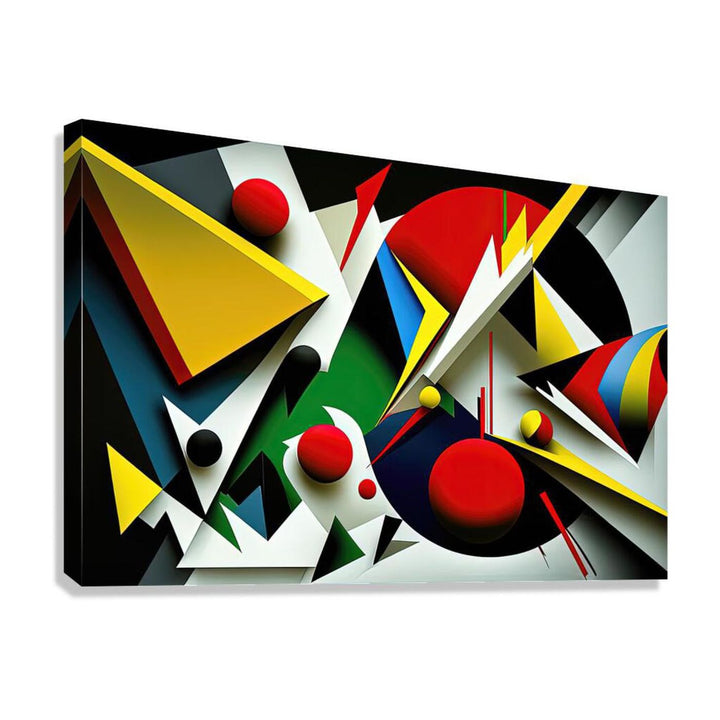 Black Dots, Abstract Art Print 32830 Giclée Stretched Canvas Print Visual Wall Art