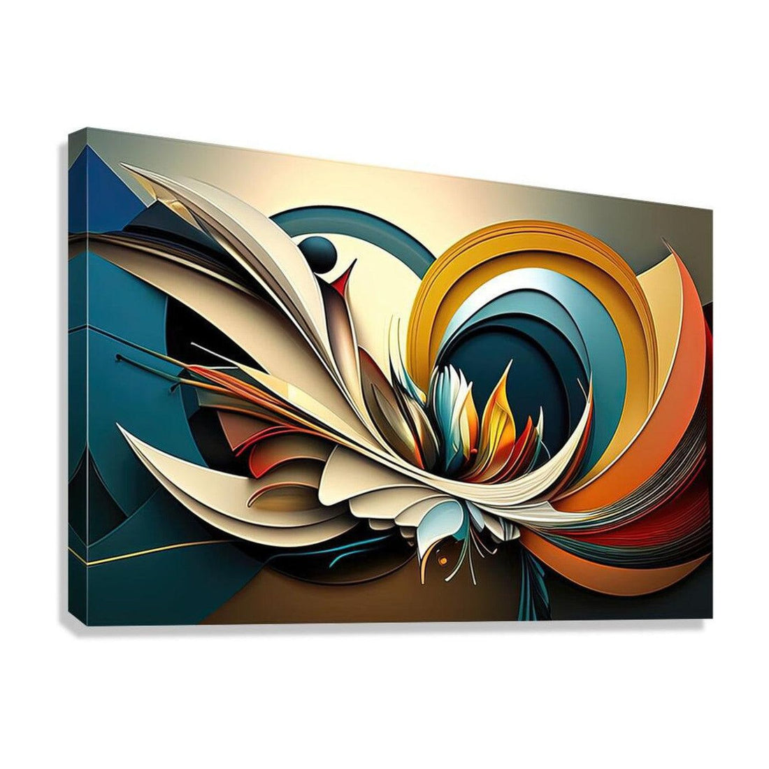 Bloom, Abstract Art Print 32821 Giclée Stretched Canvas Print Visual Wall Art