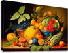 Two Baskets Full Of Fruits, Still Life Nature Art Print 32617 Giclée Stretched Canvas Print Visual Wall Art