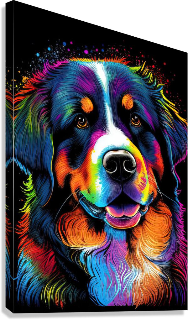 Bernese Mountain Dog , Paw And Claws, Pet Portrait Print 23700 Giclée Stretched Canvas Print Visual Wall Art