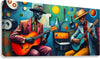 Two Guitar Players, Art Print 21701 Giclée Stretched Canvas Print Visual Wall Art