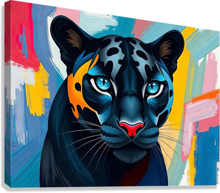 The Black Leopard Face Giclee Print 43100 Pictorem.com