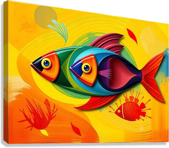 Glaring Fishes Giclee Print 43402 Pictorem.com