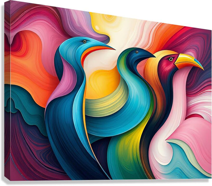 Colorful Birds Giclee Print 43702 Pictorem.com