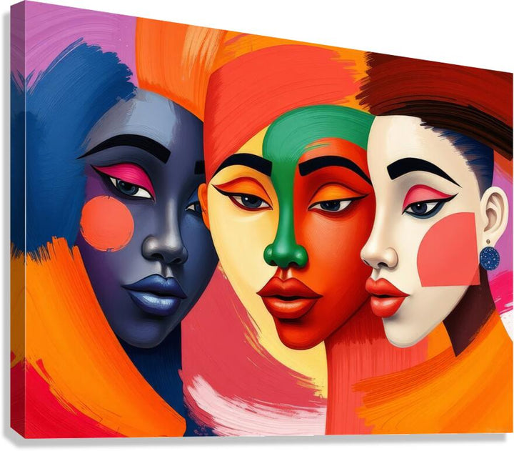 Four Shades Abstract Faces Giclee Print 43804 Pictorem.com