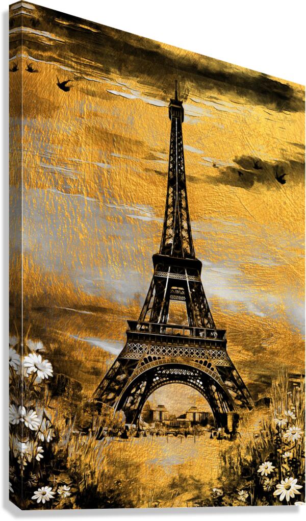 Eiffel Tower Gold Giclee Print 23903 Pictorem.com