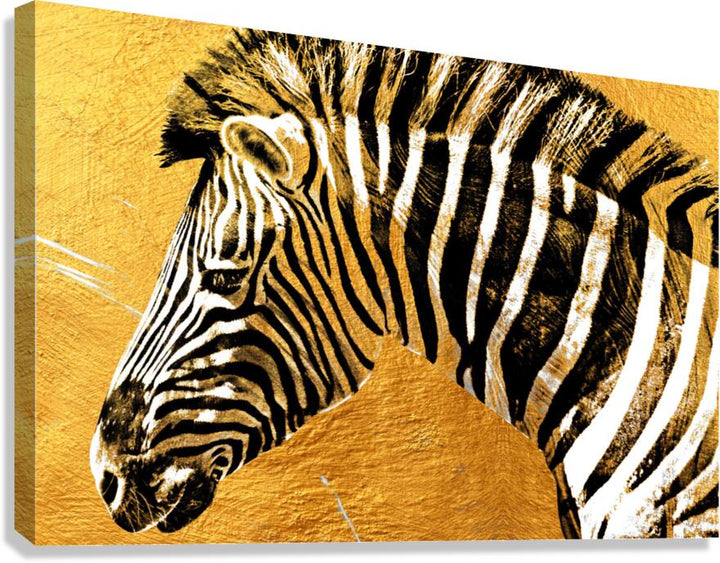 Zebra Gold Giclee Print 32910