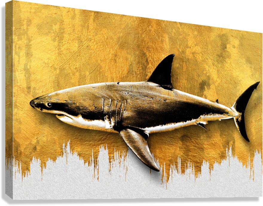 Shark Gold Giclee Print 32903 Pictorem.com