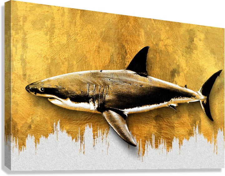 Shark Gold Giclee Print 32903