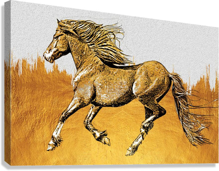 Horse Gold Giclee Print 32904 Pictorem.com