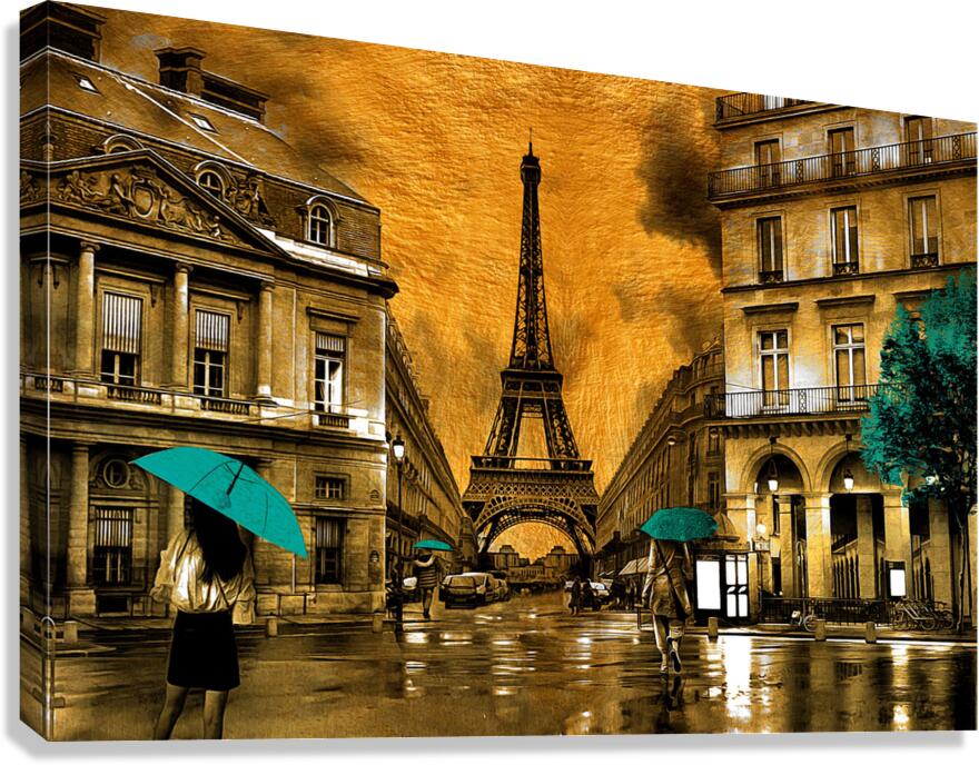 Paris Gold Giclee Print 32916 Pictorem.com