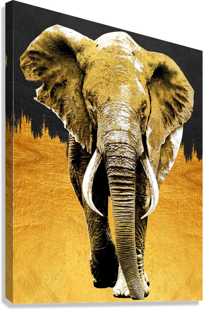 Massive Elephant Gold Giclee Print 34914 Pictorem.com