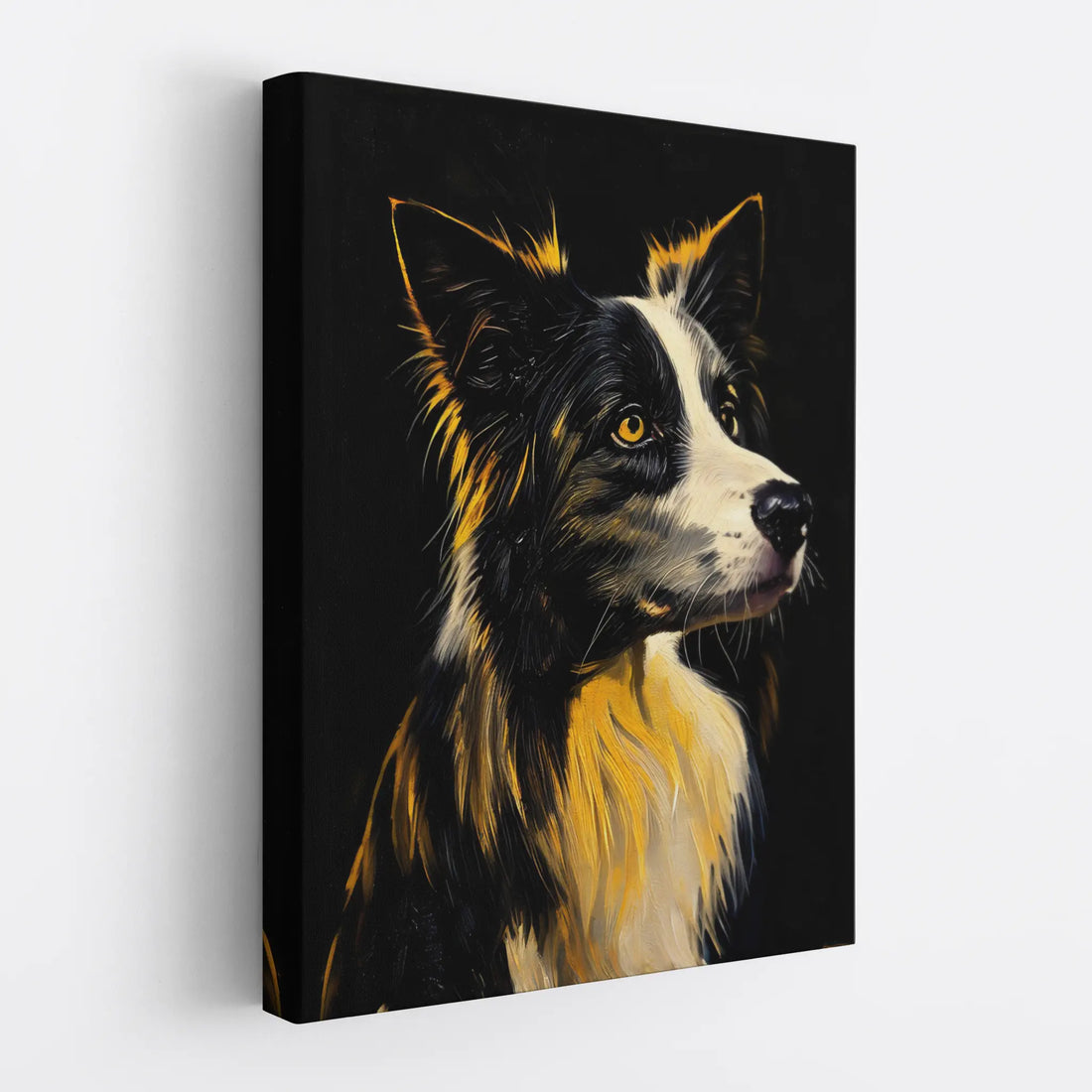Border Collie with Golden Glow Giclée Print 456008 Visual Wall Art AR3:4V-AR4:5V Giclée Print