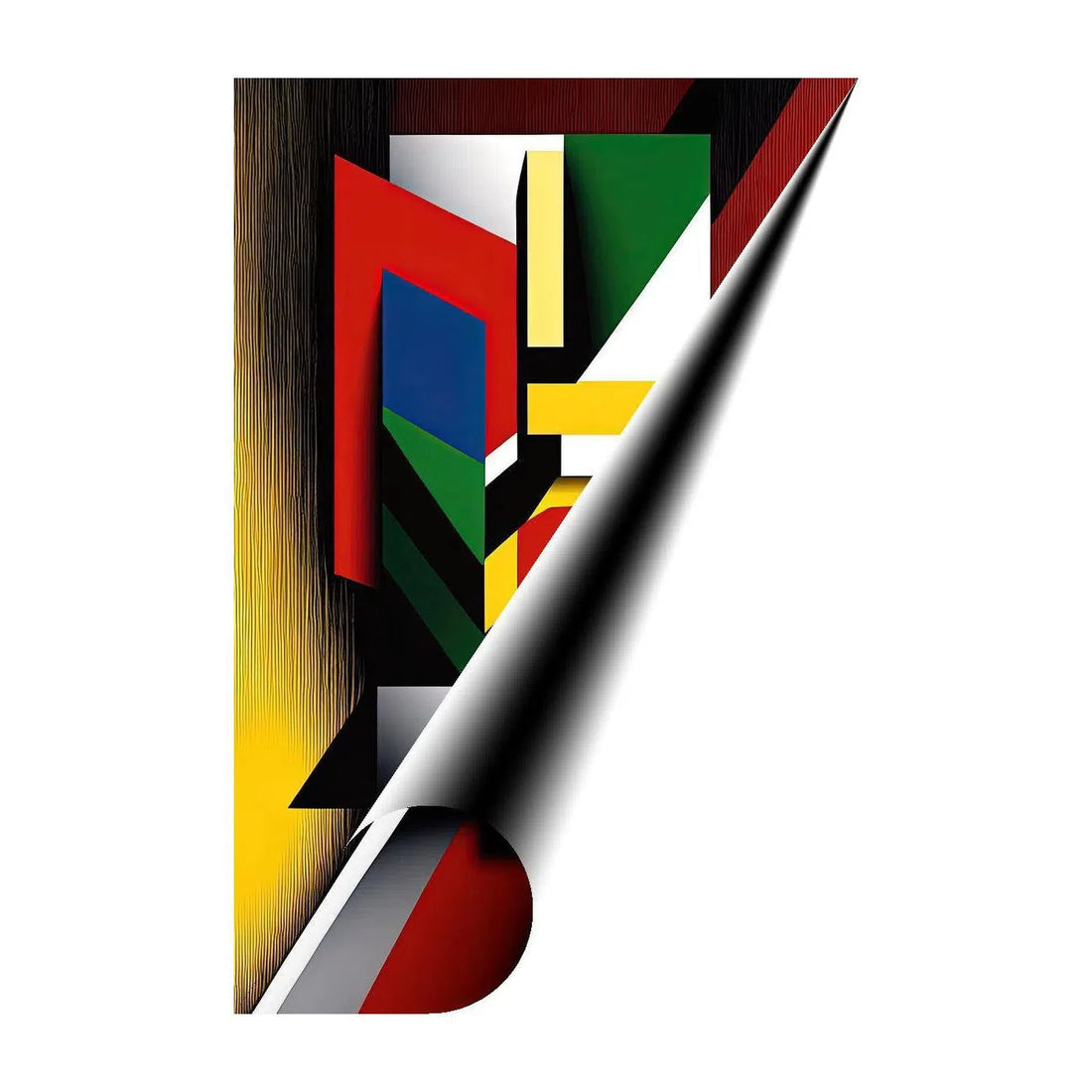 Boundaries, Abstract Art Print 23630 Giclée Rolled Canvas Print Visual Wall Art