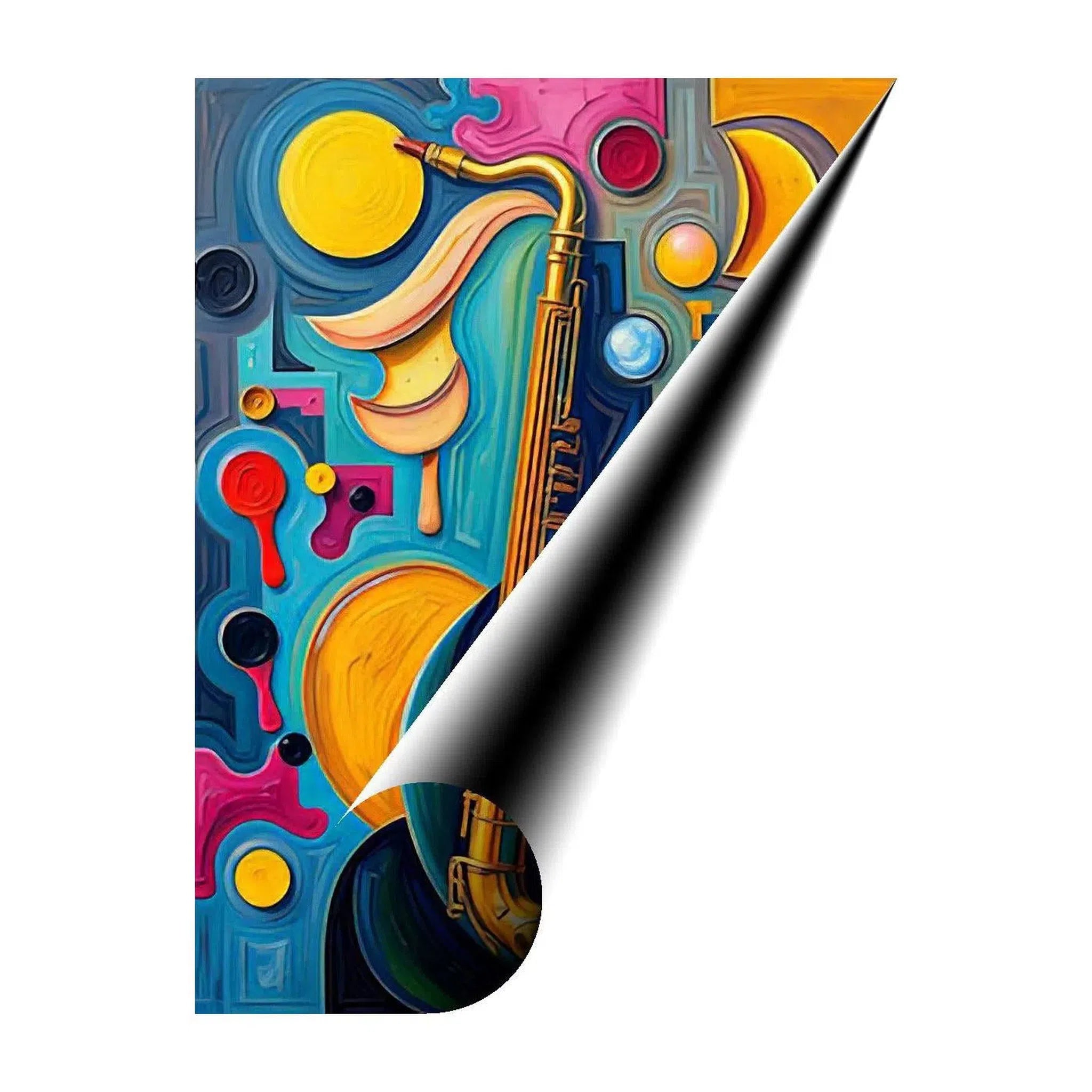 Brass Instrument Saxophone, Art Print 34101 Giclée Fine Art Matte Paper Print Visual Wall Art