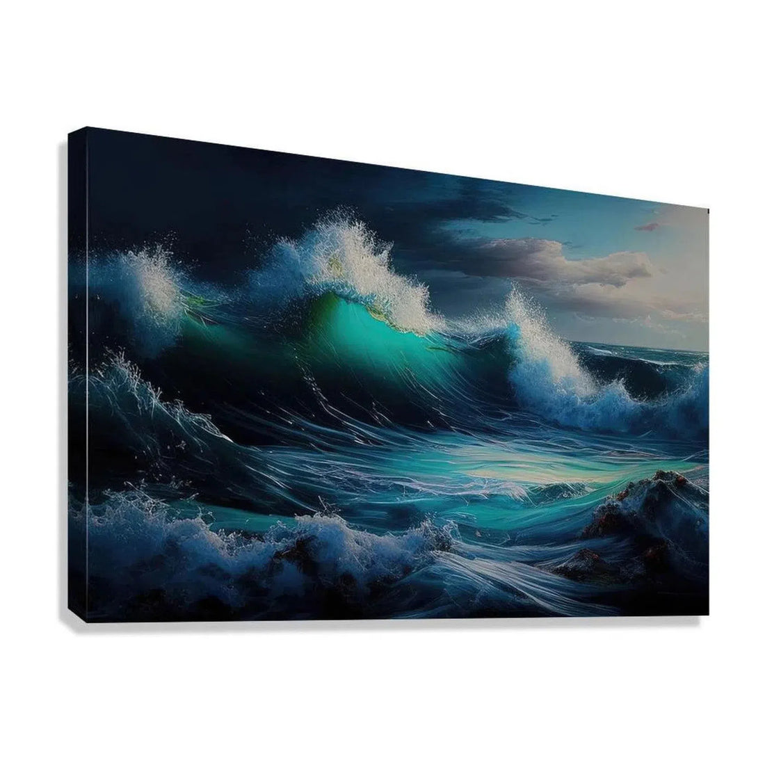 Breaker Tidal Waves, Sea Ocean Art Print 32505 Giclée Stretched Canvas Print Visual Wall Art