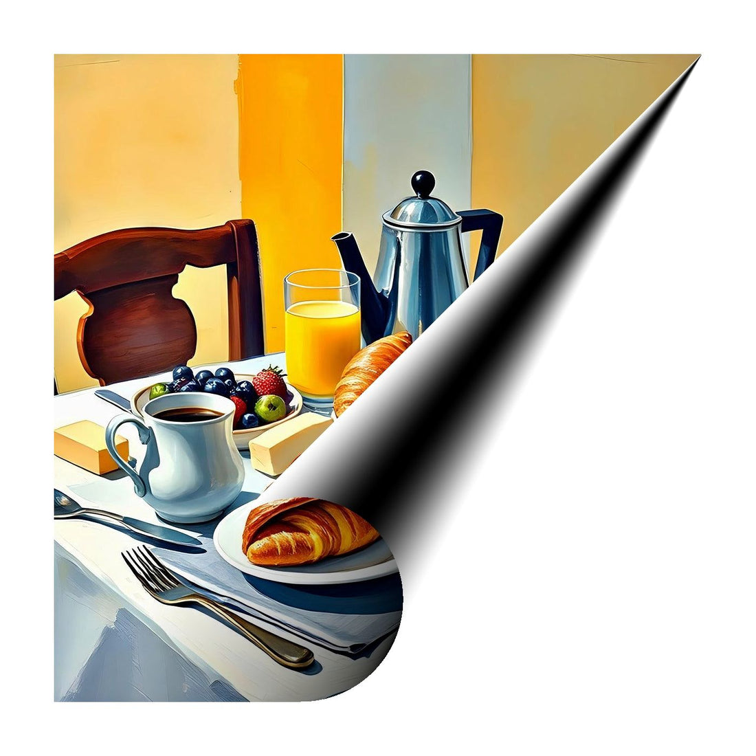 Breakfast Full Of Spirit Still Life Print 11905 Giclée Fine Art Matte Paper Print Visual Wall Art