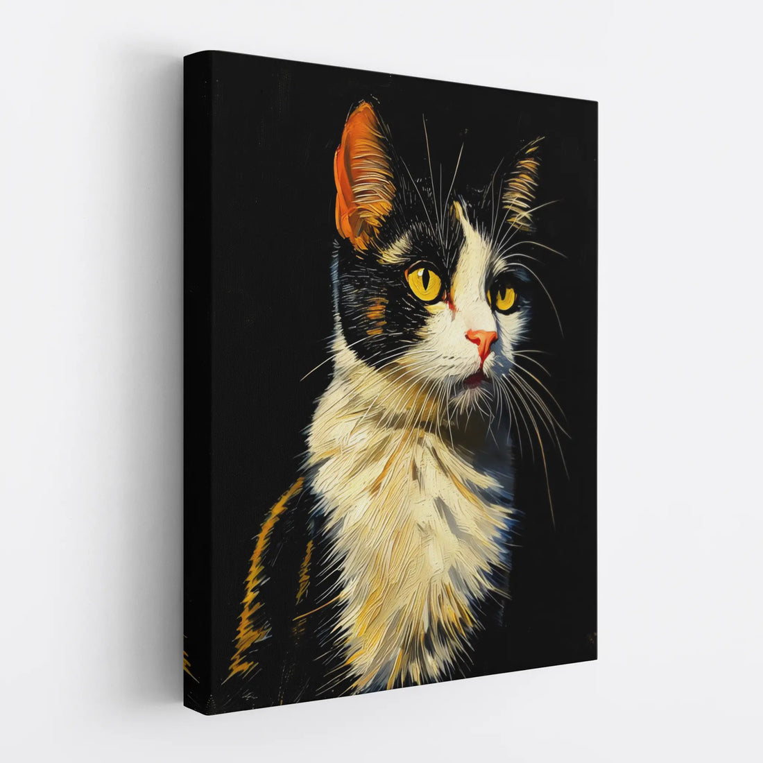 Bright-Eyed Calico Cat Giclée Print 456010 Visual Wall Art AR3:4V-AR4:5V Giclée Print