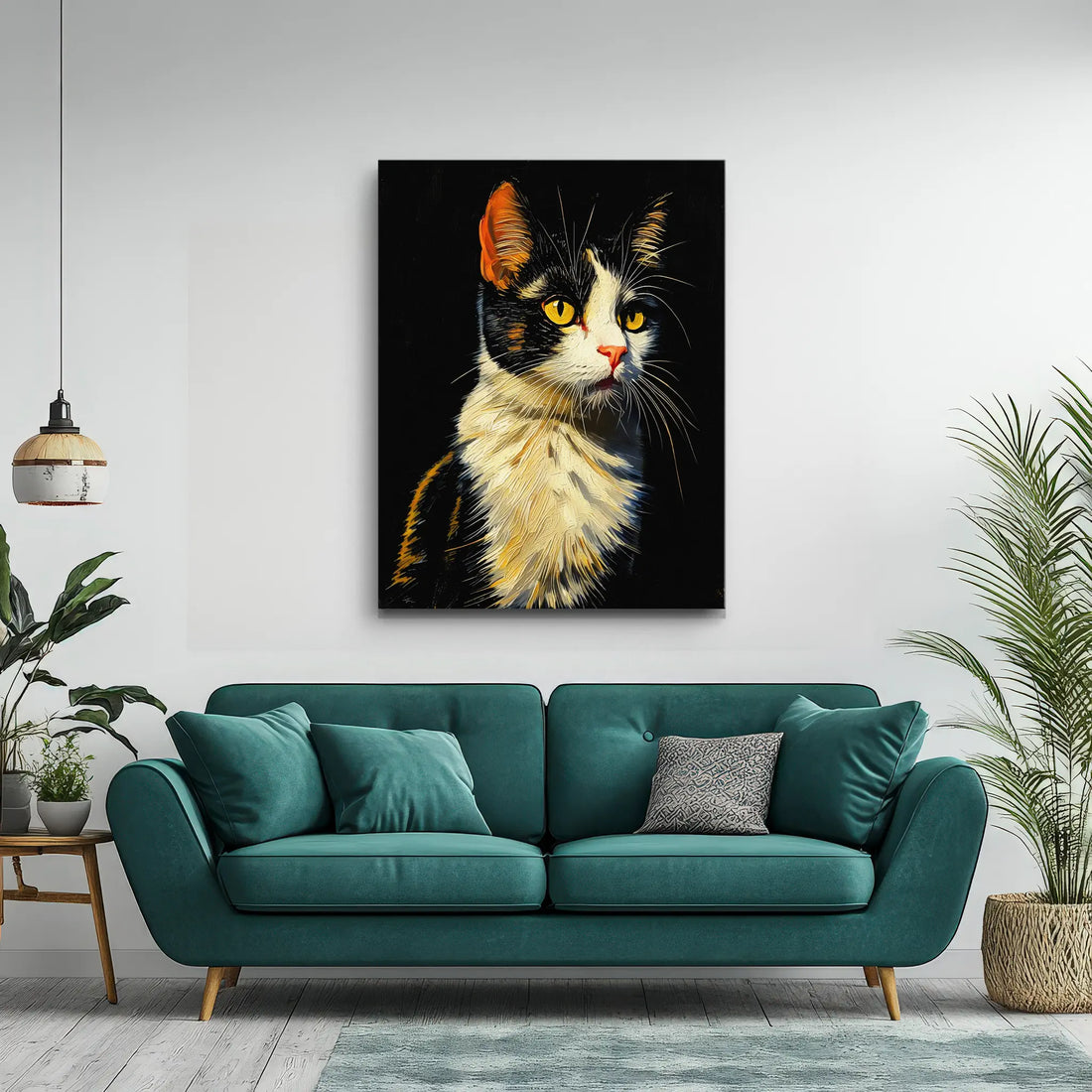Bright-Eyed Calico Cat Giclée Print 456010 Visual Wall Art AR3:4V-AR4:5V Giclée Print