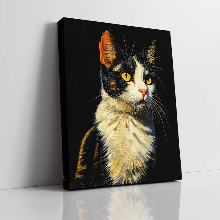 Bright-Eyed Calico Cat Giclée Print 456010 Visual Wall Art AR3:4V-AR4:5V Giclée Print