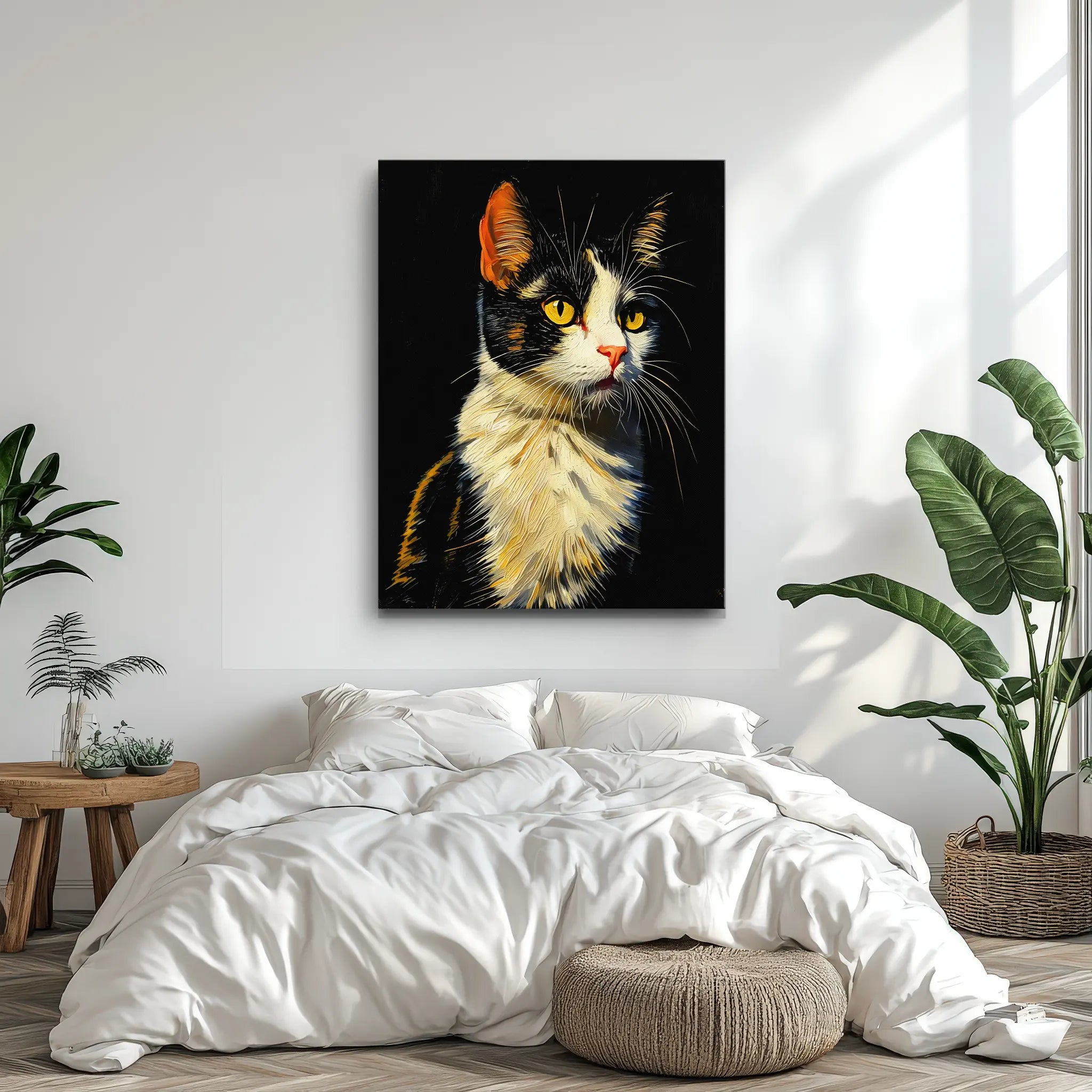Bright-Eyed Calico Cat Giclée Print 456010 Visual Wall Art AR3:4V-AR4:5V Giclée Print